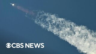 SpaceX launches Super HeavyStarships sixth test flight  CBS News [upl. by Neelahtak914]