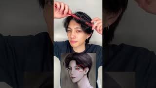 ✨️Korean middle part hairstyle banks part 3✨️ytshortsindia viralvideo shorts [upl. by Mcquade]