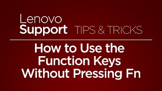 How to Use the Function Keys Without Pressing Fn [upl. by Collin]