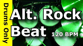 Backing Track  Alternative Rock Drum Beat 120 BPM  JimDooleynet [upl. by Coster221]