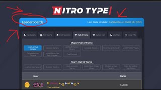 Nitro Type Leaderboards Are Back sort of [upl. by Noorah]