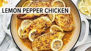 LEMON PEPPER CHICKEN  The Easiest 15Minute Dinner Recipe [upl. by Eupheemia444]