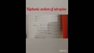 Biphasic action of atropine atropine katzung pharmamcology nursing pharmacist pharma [upl. by Cardwell]