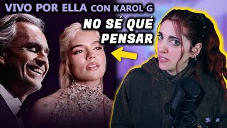 ANDREA BOCELLI amp KAROL G  VIVO POR ELLA Vocal Coach Reacciona [upl. by Stockton]