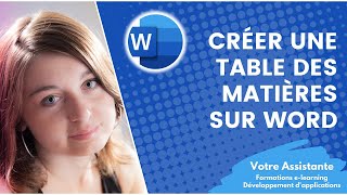 Créer une table des matières automatique sur Word [upl. by Notneb]