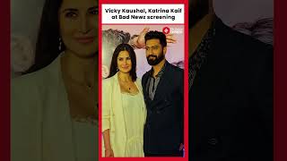 Vicky Kaushal Katrina Kaif at Bad Newz screening [upl. by Chemush]