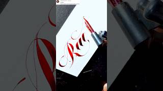 How to write calligraphy ✍️ cursive letters writing shortvideo youtube art trending shortsfeed [upl. by Aramat]