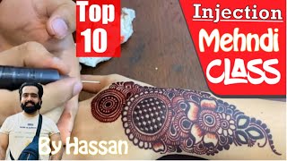 How to learn  injection mehndi  bail Style by Hassan 🍂🔥✨ hassanmehndiparlour mehndi henna [upl. by Nohsed]