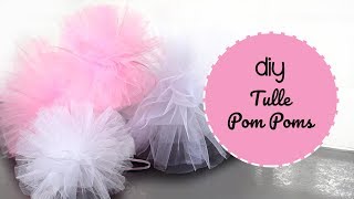 DIY Tulle pom poms [upl. by Roque]