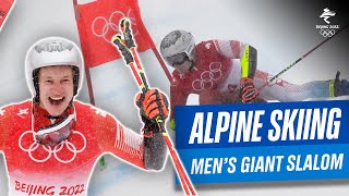 ⛷ Marco Odermatt wins gold medal🥇  Mens giant slalom Beijing2022 [upl. by Ydennek]