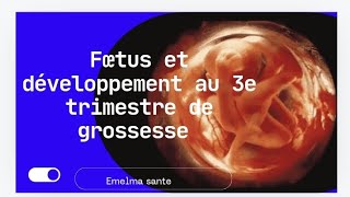 TROISIÈME TRIMESTRE GROSSESSE FŒTUS SEMAINE PAR SEMAINE  GROSSESSE SEMAINE PAR SEMAINE [upl. by Sturges]