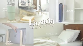 Lazada Finds  mini room amp desk makeover errands assembling 📦🛏🎐🪛 [upl. by Esahc167]