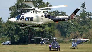 New Leonardo Agusta AW109 Trekker landing and takeoff at Royal Ascot heliport  helicopter avgeek [upl. by Renfred845]