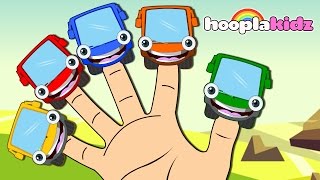 Wheels on the Bus Finger Family  Kids Songs And More  HooplaKidz [upl. by Ankney621]