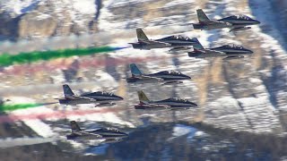 SORVOLO FRECCE TRICOLORI  ALTA BADIA 17 DICEMBRE 2023 [upl. by Gross720]