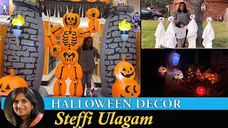 Halloween Decorations Vlog in Tamil  Halloween shopping Vlog in Tamil  Making funny ghosts at home [upl. by Rothmuller978]