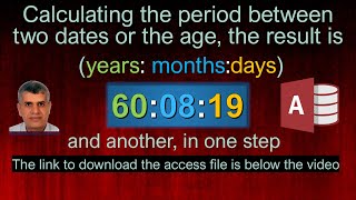 Access Calculating the period between two dates the result isyearsmonths daysand others One Step [upl. by Lerak]