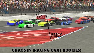 CHAOS in iRacing Oval Rookies  iRacing [upl. by Nosmirc305]