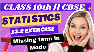 Statistics  Class 10  Missing term in Mode  CBSE  Mean  Vatndeep Singh [upl. by Happy]