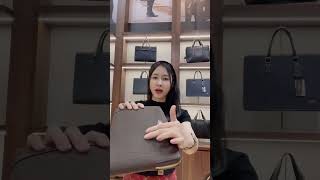 Clutch Cầm Tay Nam Da Bò Saffiano Chà Nâu CK11 shortvideo [upl. by Negam931]