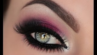 Holiday Berry Silver amp Crystal Smokey Eye Tutorial [upl. by Marcelle]