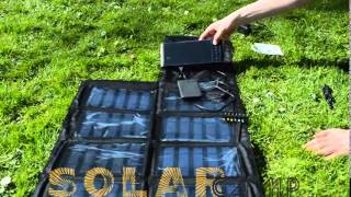 15W solcellepanel med 12000mAh batteri fra SolarCampdk [upl. by Takara]