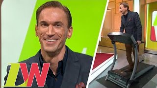 Dr Christian Does an Interview on a Treadmill to Promote Walking for Mental Health  Loose Women [upl. by Nylorac]