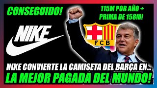 🔥NIKE Y LAPORTA SALVAN AL BARÇA🔥POR FIN HAY ACUERDO🔥EL BARÇA TENDRÁ LA CAMISETA MEJOR PAGADA🔥 [upl. by Flavio826]