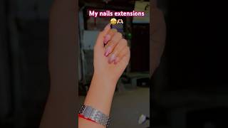 Nails extensions 🤩👍firsttime shadivibes nailextension bhaikishaadi [upl. by Viehmann333]