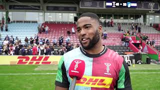 Lennox Anyanwu on Harlequins 4533 win over Cardiff Rugby [upl. by Akeenat]