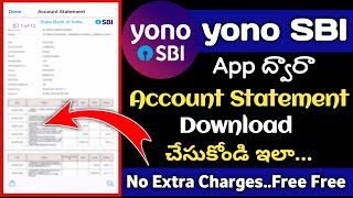 How to Download SBI Account Statement in Yono SBI App SBI Statement PDF Download [upl. by Paulette]