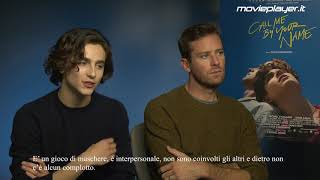 Chiamami col tuo nome video intervista a Timothée Chalamet e Armie Hammer [upl. by Nikola]