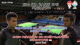 Moh Al Jufferi Bin J MAS VS S Ferdaous Bin S A SIn  28th Sea Games Pencak Silat 2015 Kelas E Pa [upl. by Hizar454]