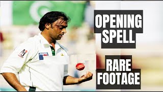 Shoaib Akhtar Rare Opening Spell  Best Fast Bowling  Pakistan vs England [upl. by Tomi795]