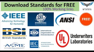 2023 Updated Links to Download IECISOASTMBSISANSIUL Standards 100 free of cost [upl. by Eyt178]