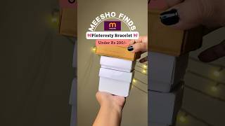 Meesho Pinteresty bracelet  under rs 200  stackable  Ring meeshofinds unboxing shorts [upl. by Quenby]