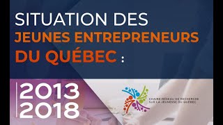 Situation des jeunes entrepreneurs du Québec  Webinaire [upl. by Aitenev535]