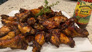 How to make the best jerk wings in the oven  Jamaican style jerk wings recipe [upl. by Acyre307]