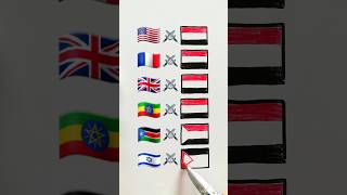 Similar flags  we support Palestine palestine shorts drawing flags freepalestine israel [upl. by Welker]