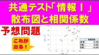 共通テスト情報Ⅰ 予想問題 データの活用編 散布図と相関係数 [upl. by Prochora545]