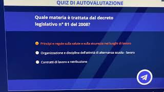 ALTERNANZA SCUOLA LAVORO MODULO 2 QUIZ DI AUTOVALUTAZIONE [upl. by Savanna]