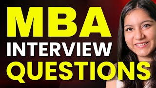 List of MBA Interview Questions You MUST Prepare  MBA Interview Preparation [upl. by Atinauj135]