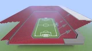 Minecraft Time lapse  Football stadium [upl. by Riffle]