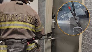 LoneFirefighter Forcible Entry Using Halligan and Hook [upl. by Novehs8]