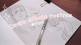 ✿ Cómo dibujo rostros  tips ✿ [upl. by Alric115]