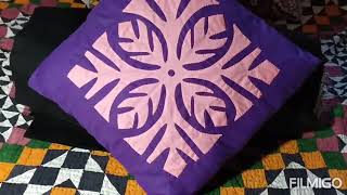 Applique work pattern cutting tutorial for cushion cover  Sindhi Tuk  Original Thinkers handcraft [upl. by Mcafee]