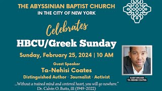 February 25 2024  HBCUGreek Sunday Worship Service [upl. by Ocisnarf]