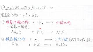 01無機化学 反応式の書き方10パターン [upl. by Yenobe522]