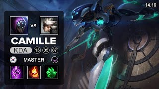 Camille vs Jax Top  KR Master  Patch 1419 Season 14 [upl. by Alemac]