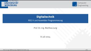 11 RISC V und Assemblerprogrammierung Teil 2 [upl. by Ardnala]